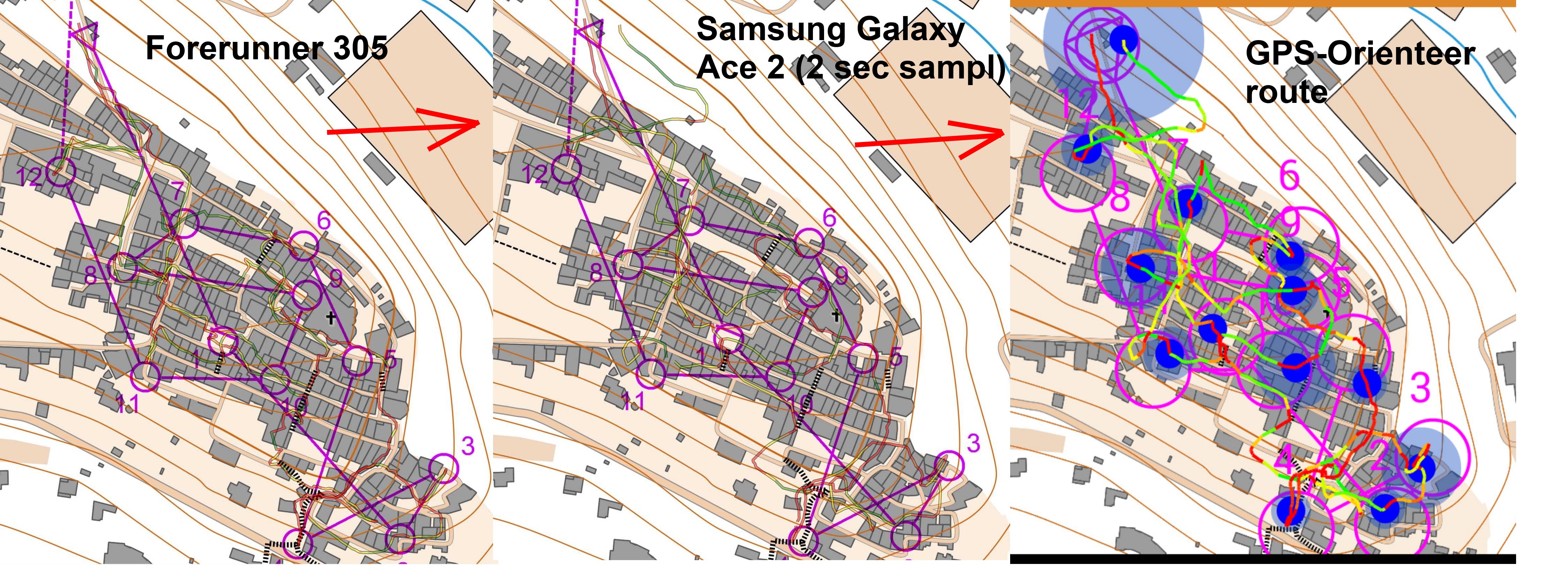 Test of GPS-Orienteering app in town (29/10/2013)