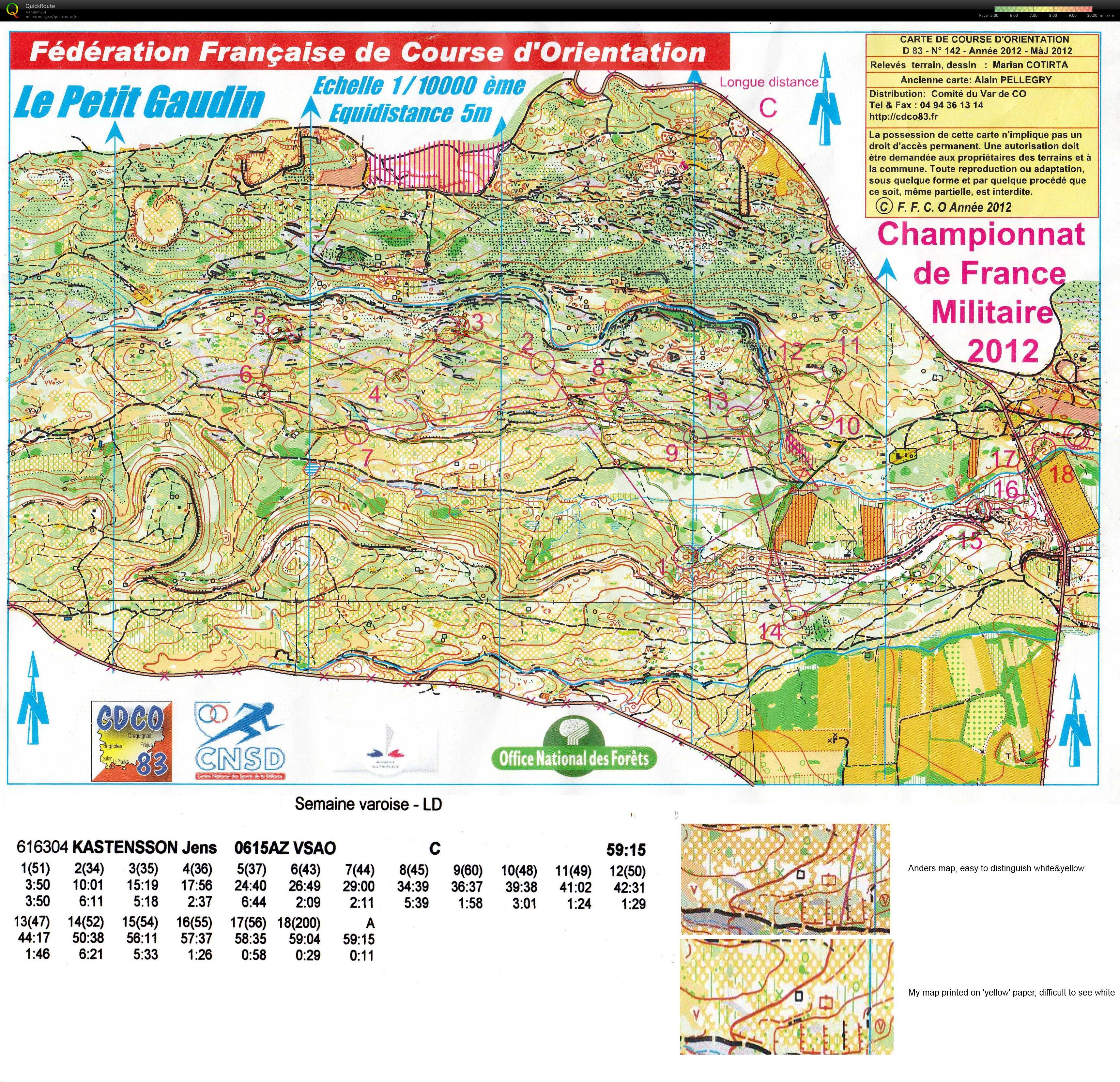 Open race after French Military long distance champs H50 (11-05-2012)